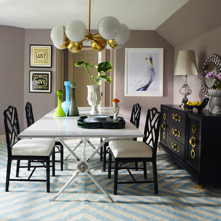 7 Modern Dining Tables by Jonathan Adler. Discover the season's newest designs and inspirations. Visit us at www.moderndiningtables.net #diningtables #homedecorideas #diningroomideas