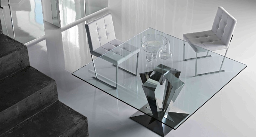 10 Shimmering Square Glass Dining Tables That Will Impress You ➤ Discover the season's newest designs and inspirations. Visit us at www.moderndiningtables.net #diningtables #homedecorideas #diningroomideas @ModDiningTables
