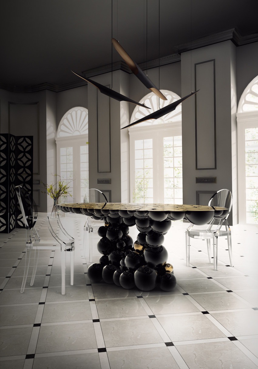 Black Dining Tables That Will Make You Host a Dinner ➤ Discover the season's newest designs and inspirations. Visit us at www.moderndiningtables.net #diningtables #homedecorideas #diningroomideas @ModDiningTables