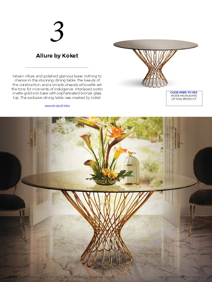 Free eBook - Get Inspired with these 60 Modern Dining Tables Ideas ➤ Discover the season's newest designs and inspirations. Visit us at www.moderndiningtables.net #diningtables #homedecorideas #diningroomideas @ModDiningTables