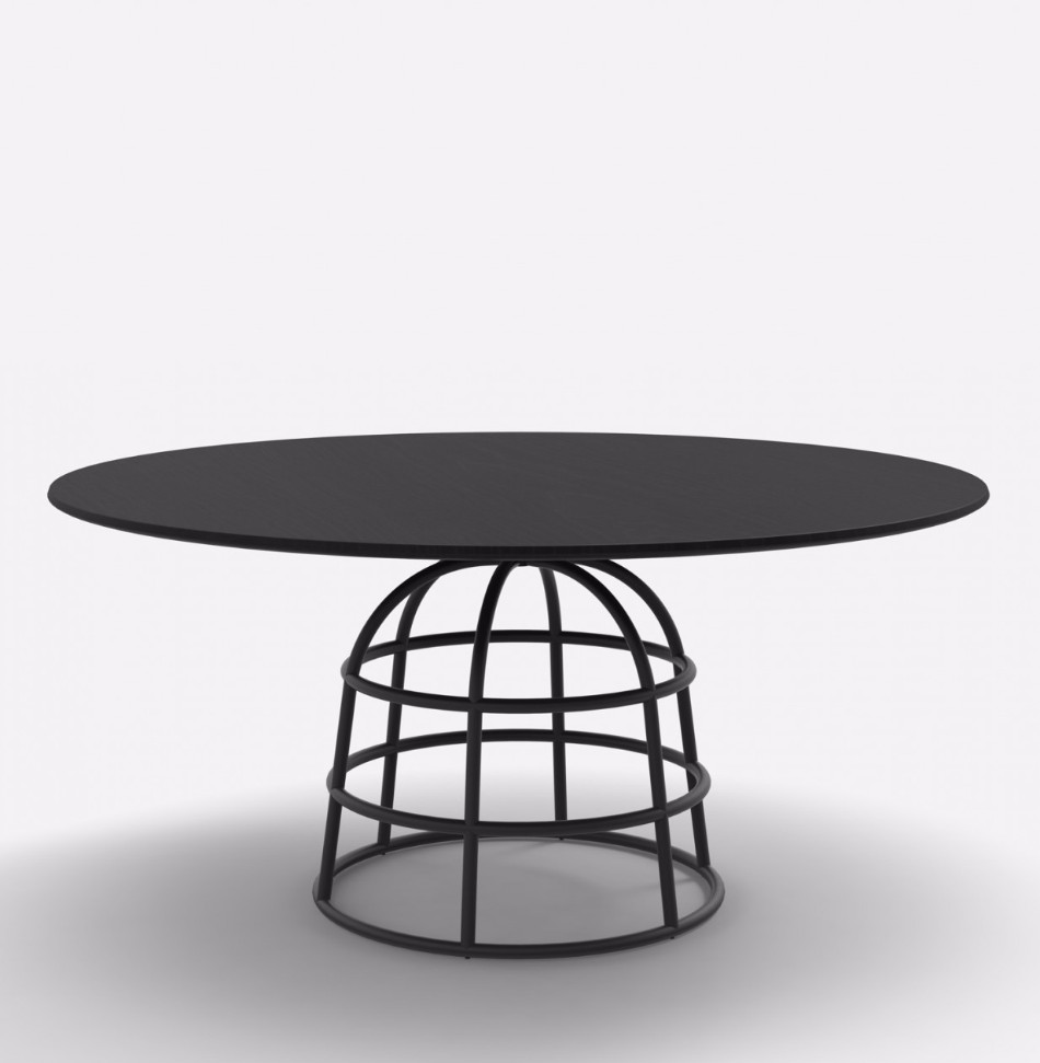 Gilles’s Modern Dining Tables Rest On Wireframe-style Metal Bases | #diningtables #diningroom #thediningroom #diningarea #diningareadesign #roomdesign #diningdesign #exclusivedesign #interiordesign #product design #luxurybrands @moderndiningtables