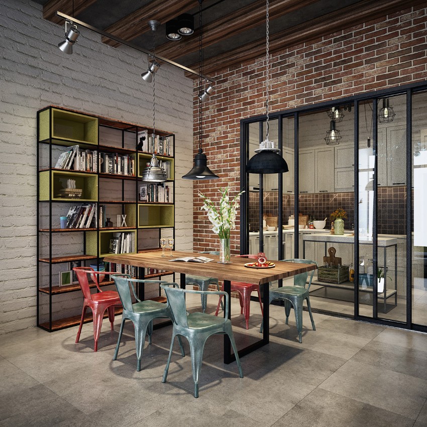 10 trendy industrial style dining rooms