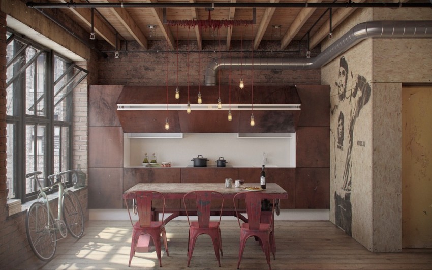 10 trendy industrial style dining rooms