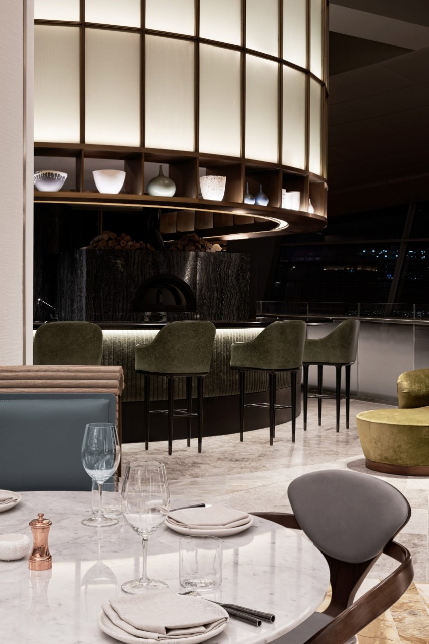 rooftop restaurant, rooftop, modern dining tables, modern design, luxury brand, luxury furniture, interior design, decoration ideas