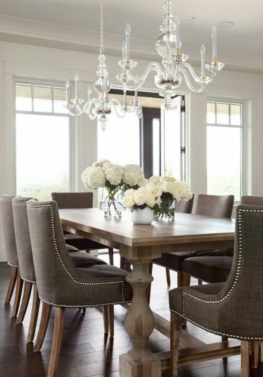 Inexpensive Dining Room Sets : Stanton Semi Formal Gray 7 Piece Dining ...