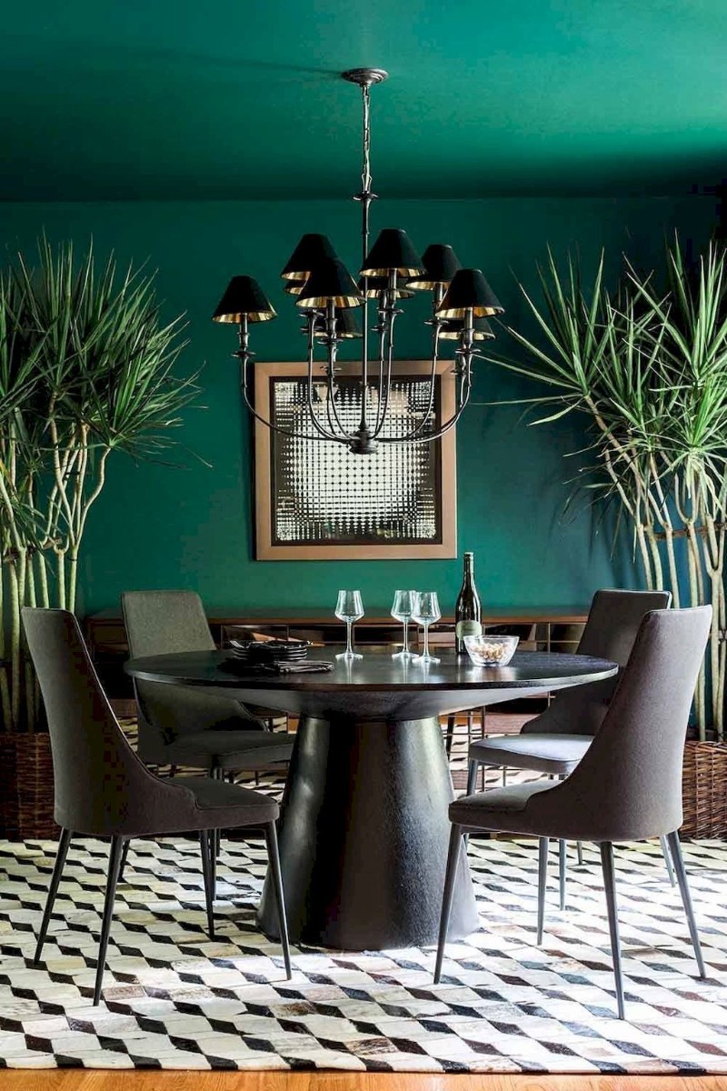 dining room walls green